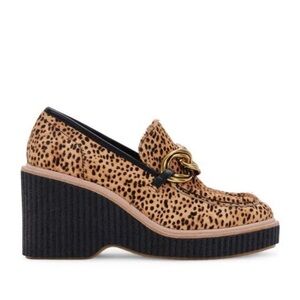 Dolce Vita Leopard Print Platform Loafers